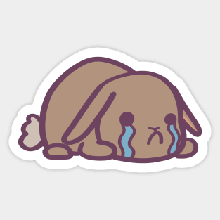 Crying Bunny Rabbit Sticker